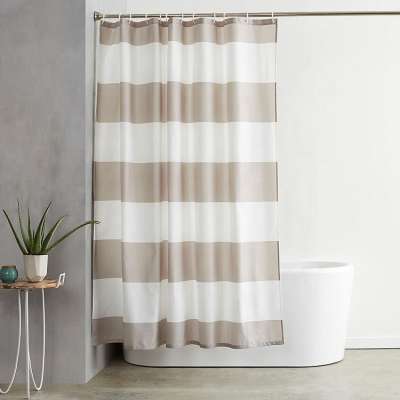 Customized Polyester Fabric Bath Shower Curtain Waterproof Shower Curtain For Home